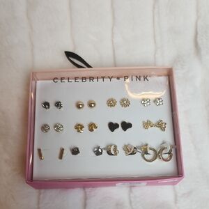 Celebrity Pink Gold and Silver Earring Collection